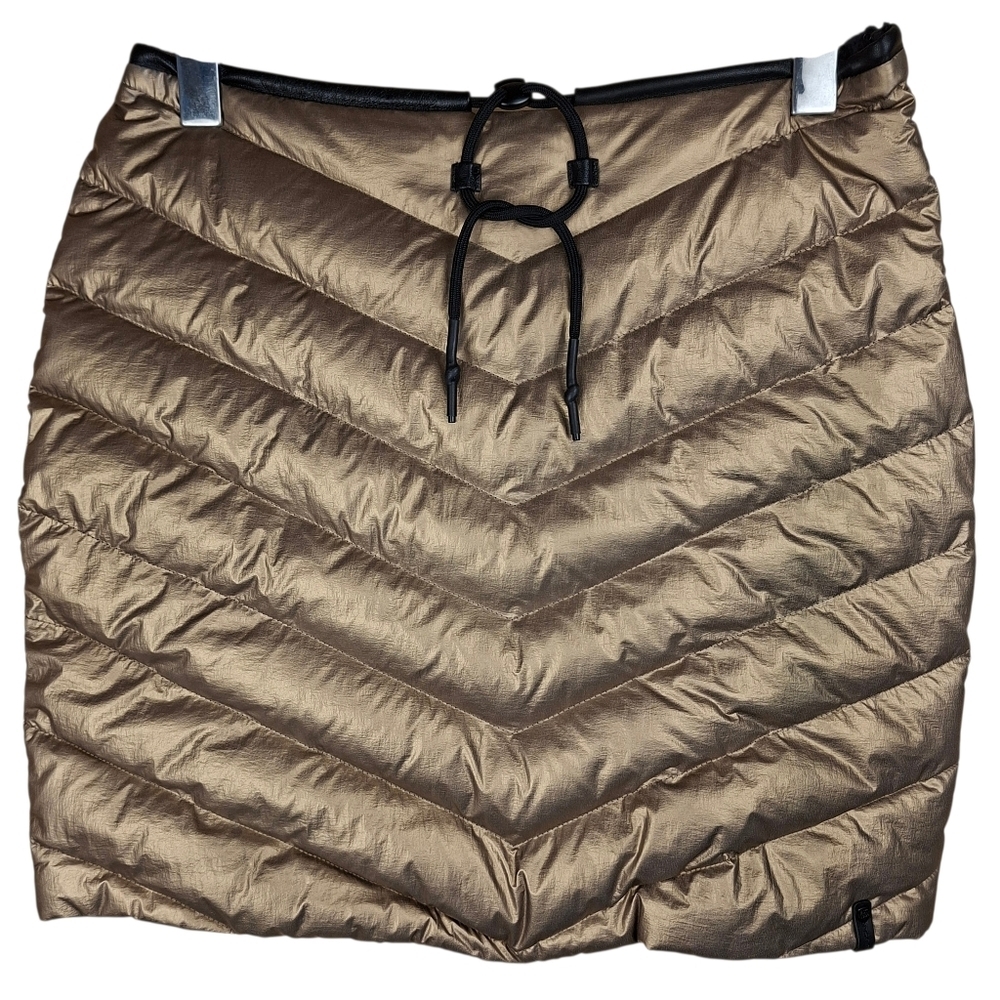 Rudsak Metallic Gold Puffer Winter Skirt Down Fill Size Medium